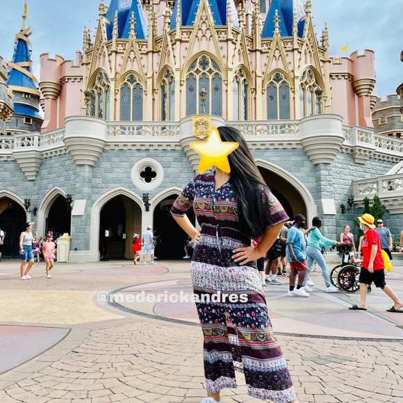 NWT bohemian print maxi dress boho party cocktail - Picture 10 of 16